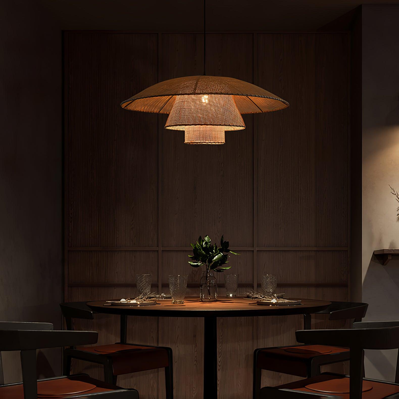 Arixu Rattan Vintage Pendant Lamp-Neutral Decor