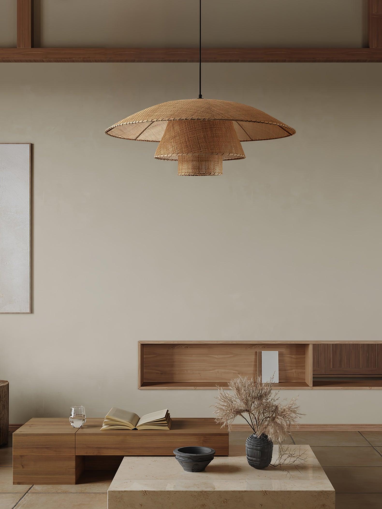 Arixu Rattan Vintage Pendant Lamp-Neutral Decor