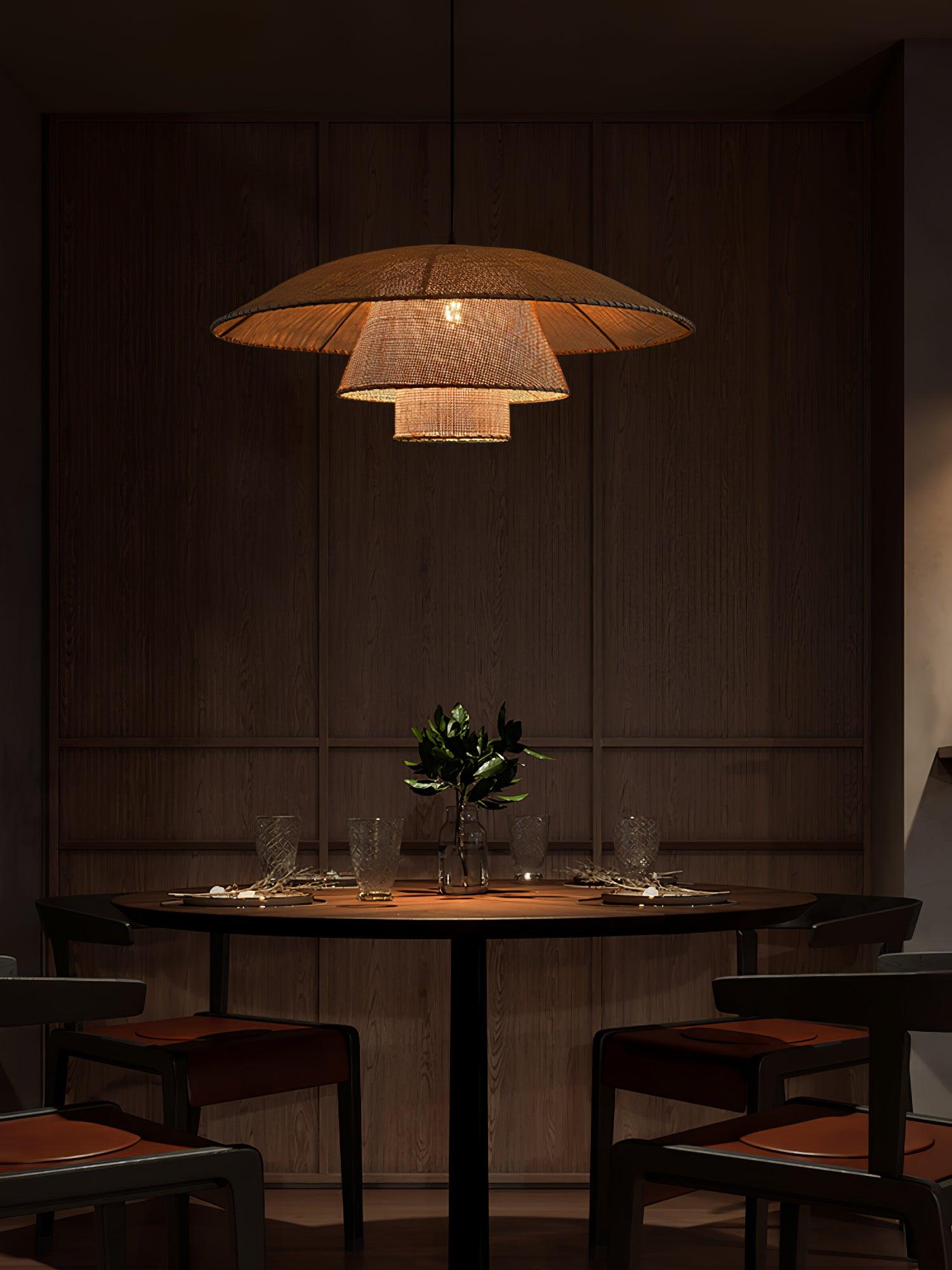 Arixu Rattan Vintage Pendant Lamp-Neutral Decor