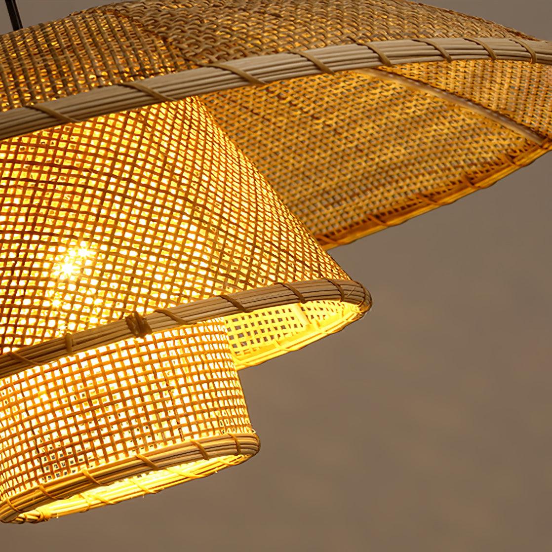 Arixu Rattan Vintage Pendant Lamp-Neutral Decor