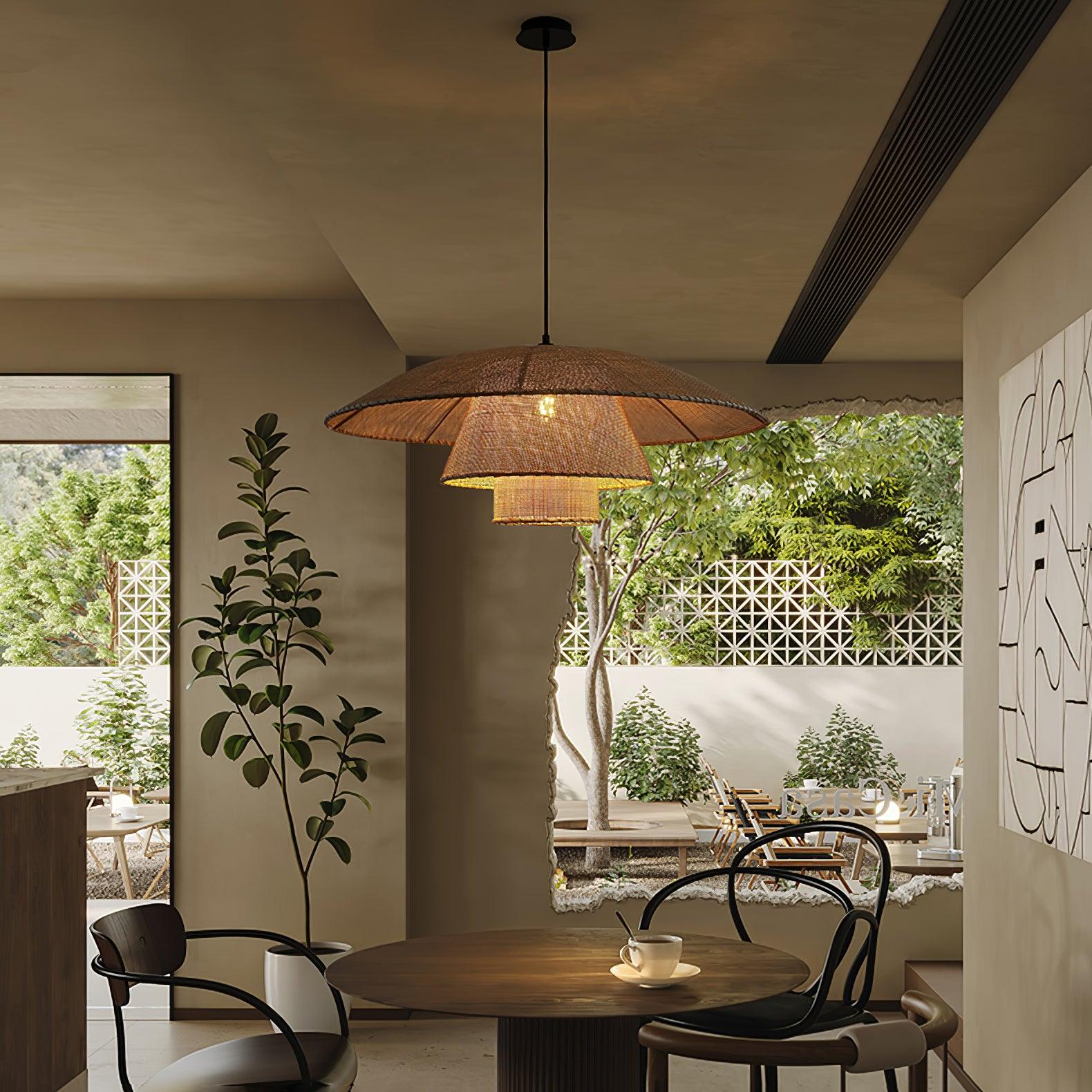 Arixu Rattan Vintage Pendant Lamp-Neutral Decor