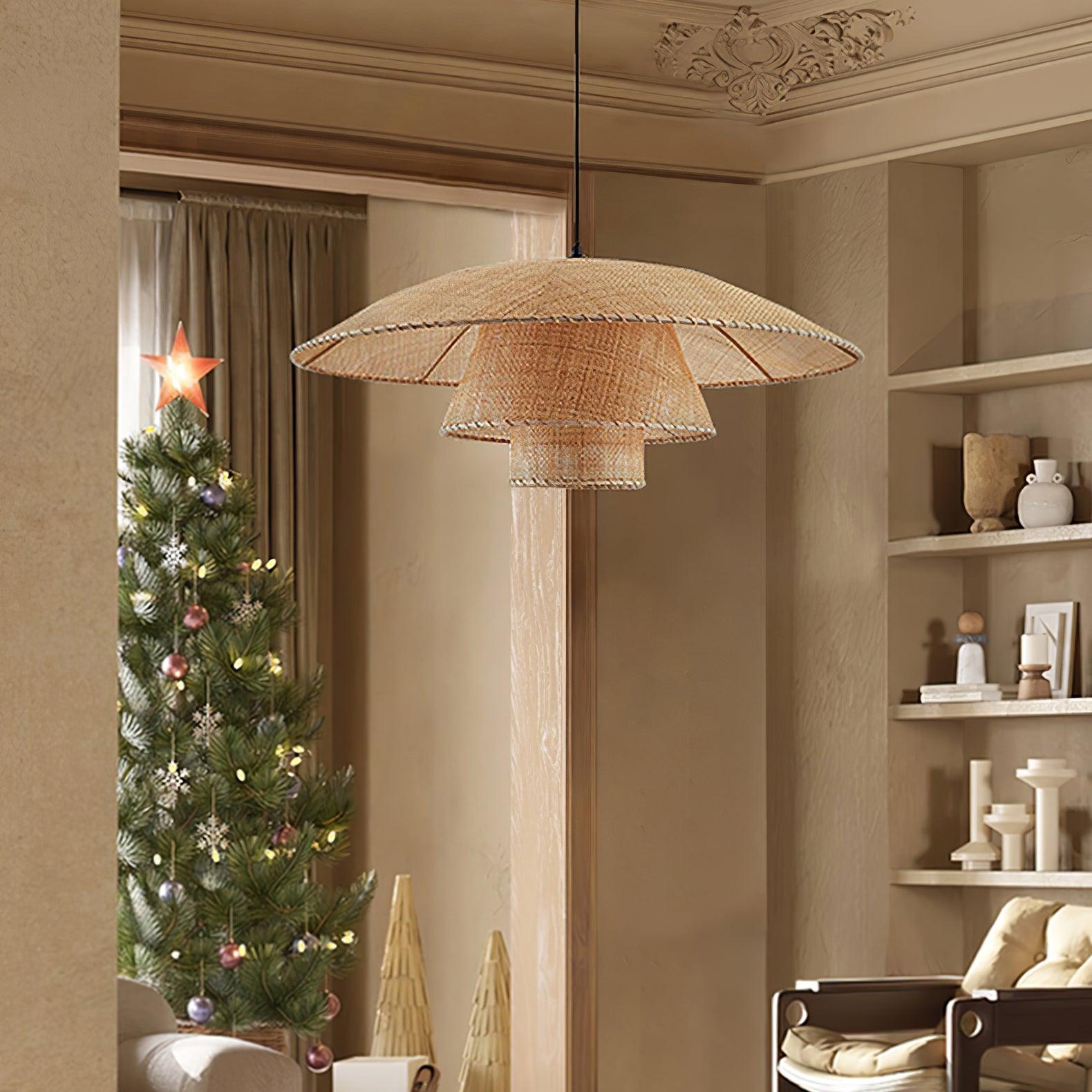 Arixu Rattan Vintage Pendant Lamp-Neutral Decor