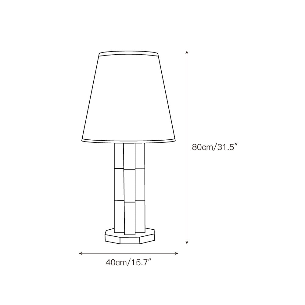 The Hawksworth Table Lamp shown in a modern living room setting.