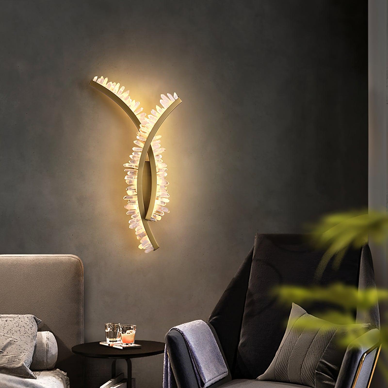Celo Premium Nordic Art Crystal Wall Light-Neutral Decor