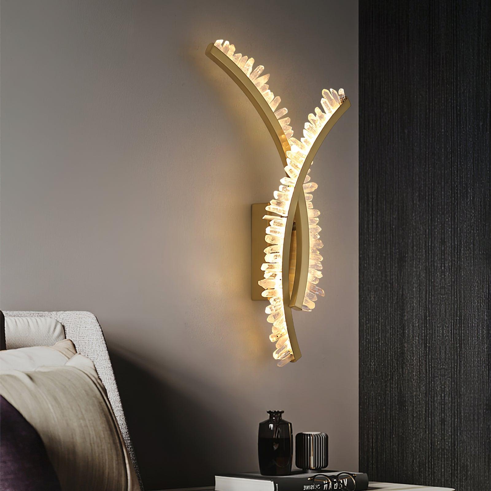 Celo Premium Nordic Art Crystal Wall Light-Neutral Decor