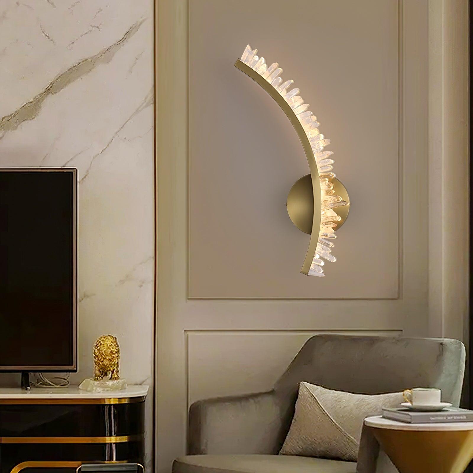 Celo Premium Nordic Art Crystal Wall Light-Neutral Decor