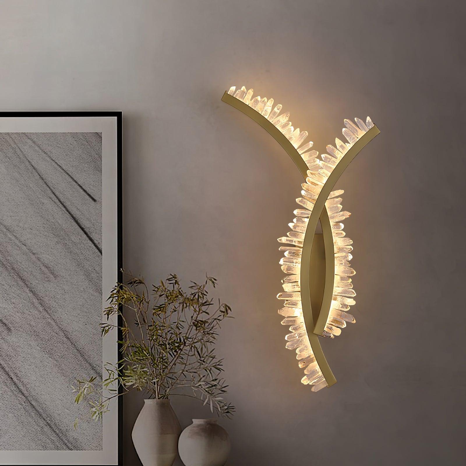 Celo Premium Nordic Art Crystal Wall Light-Neutral Decor