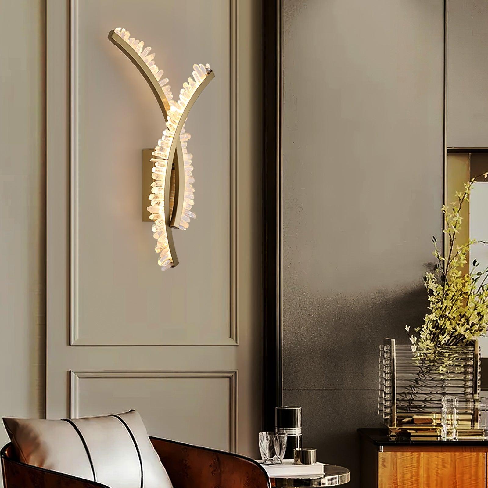 Celo Premium Nordic Art Crystal Wall Light-Neutral Decor