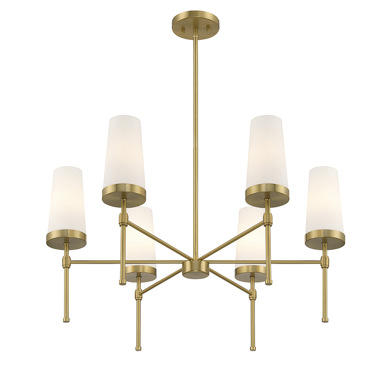 The Haynes Chandelier shown in a white finish.