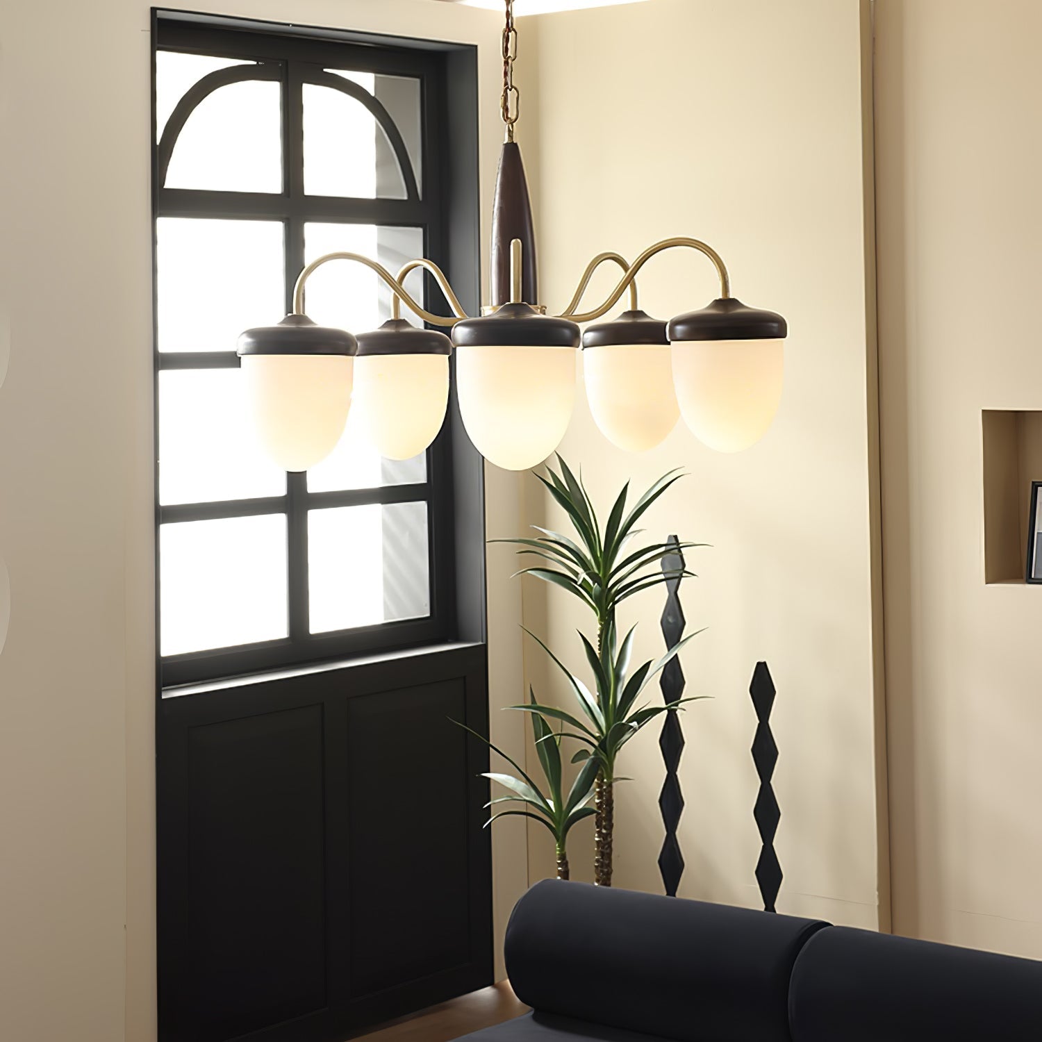Aurora Chandelier Capsule Arm Rustic-Neutral Decor