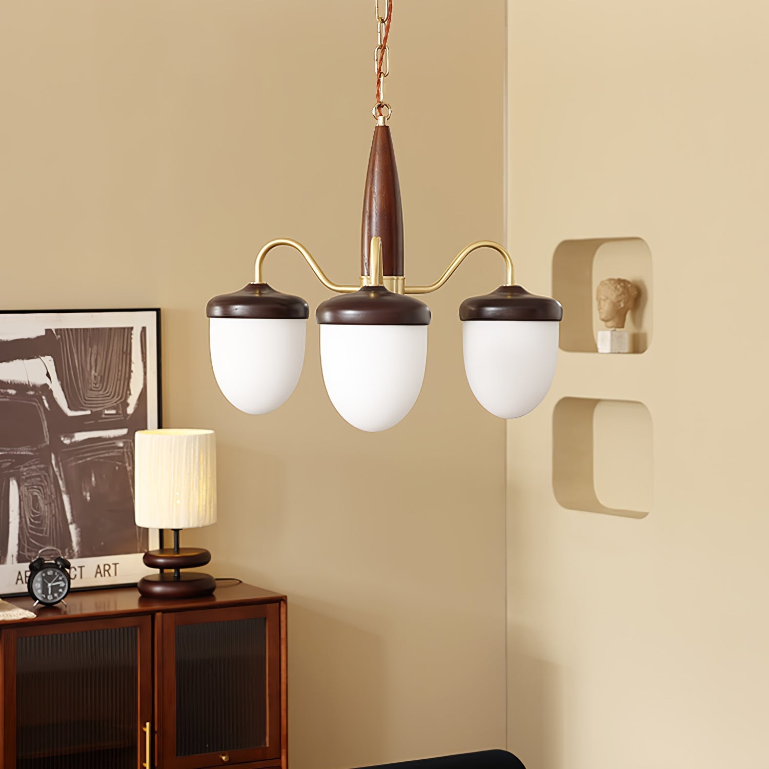 Aurora Chandelier Capsule Arm Rustic-Neutral Decor
