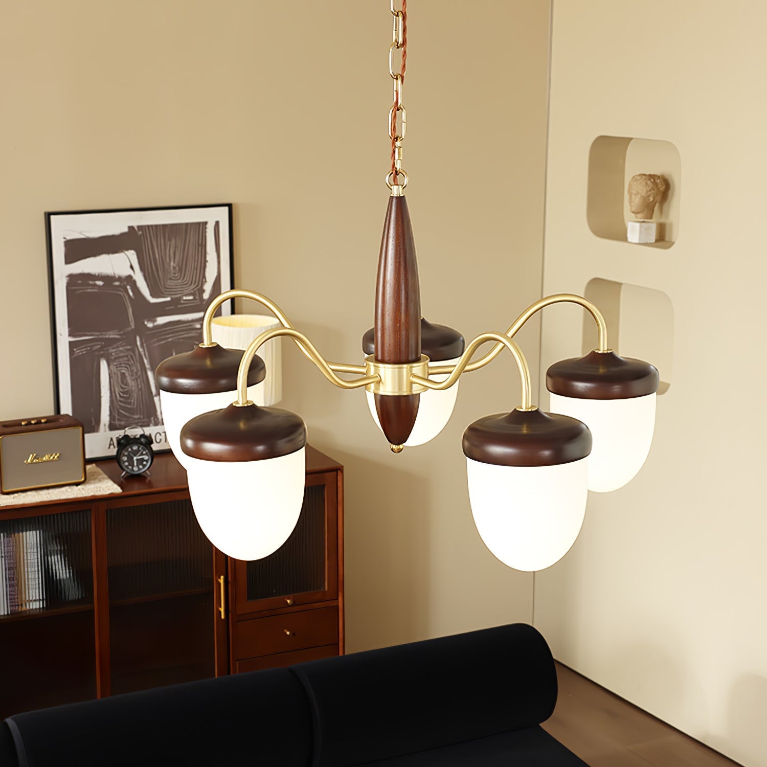 Aurora Chandelier Capsule Arm Rustic-Neutral Decor