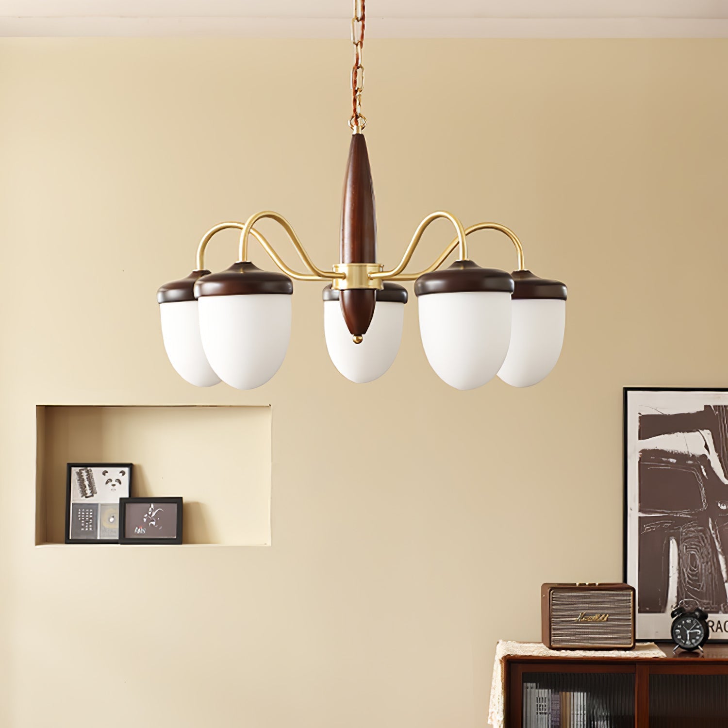 Aurora Chandelier Capsule Arm Rustic-Neutral Decor