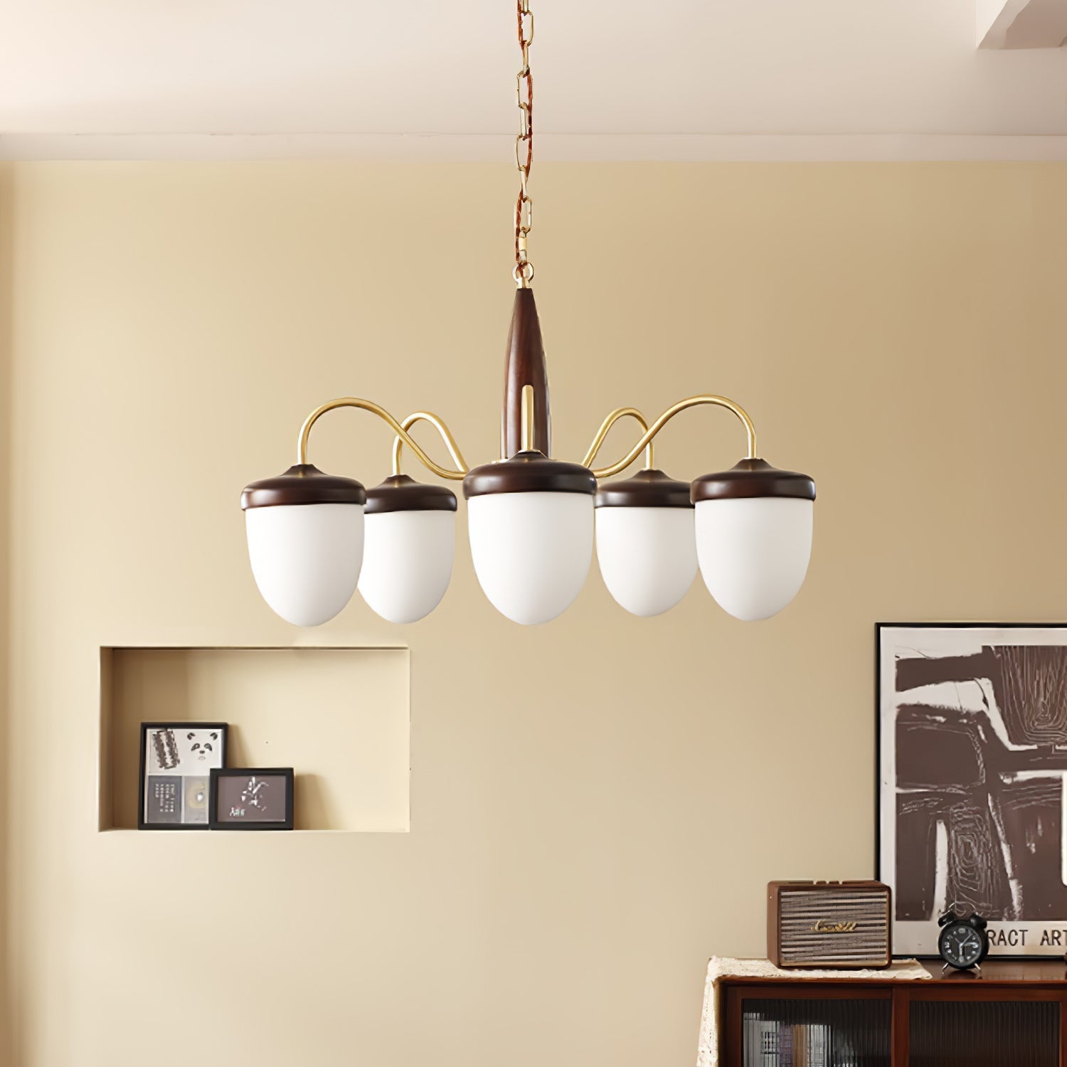 Aurora Chandelier Capsule Arm Rustic-Neutral Decor