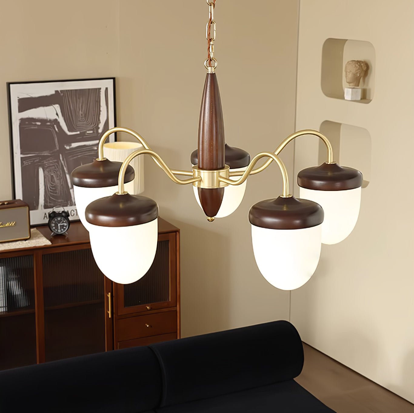 Aurora Chandelier Capsule Arm Rustic-Neutral Decor
