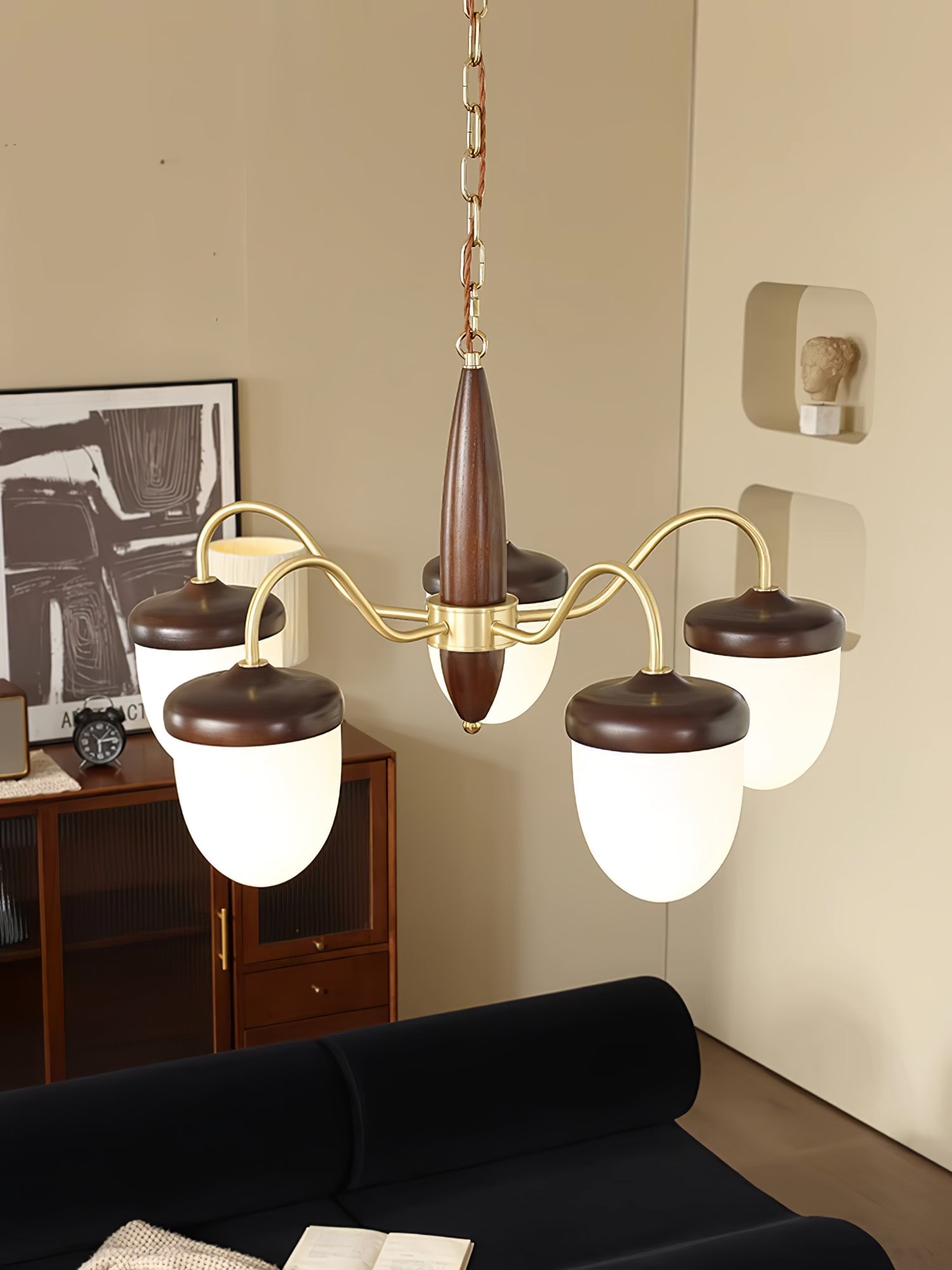 Aurora Chandelier Capsule Arm Rustic-Neutral Decor