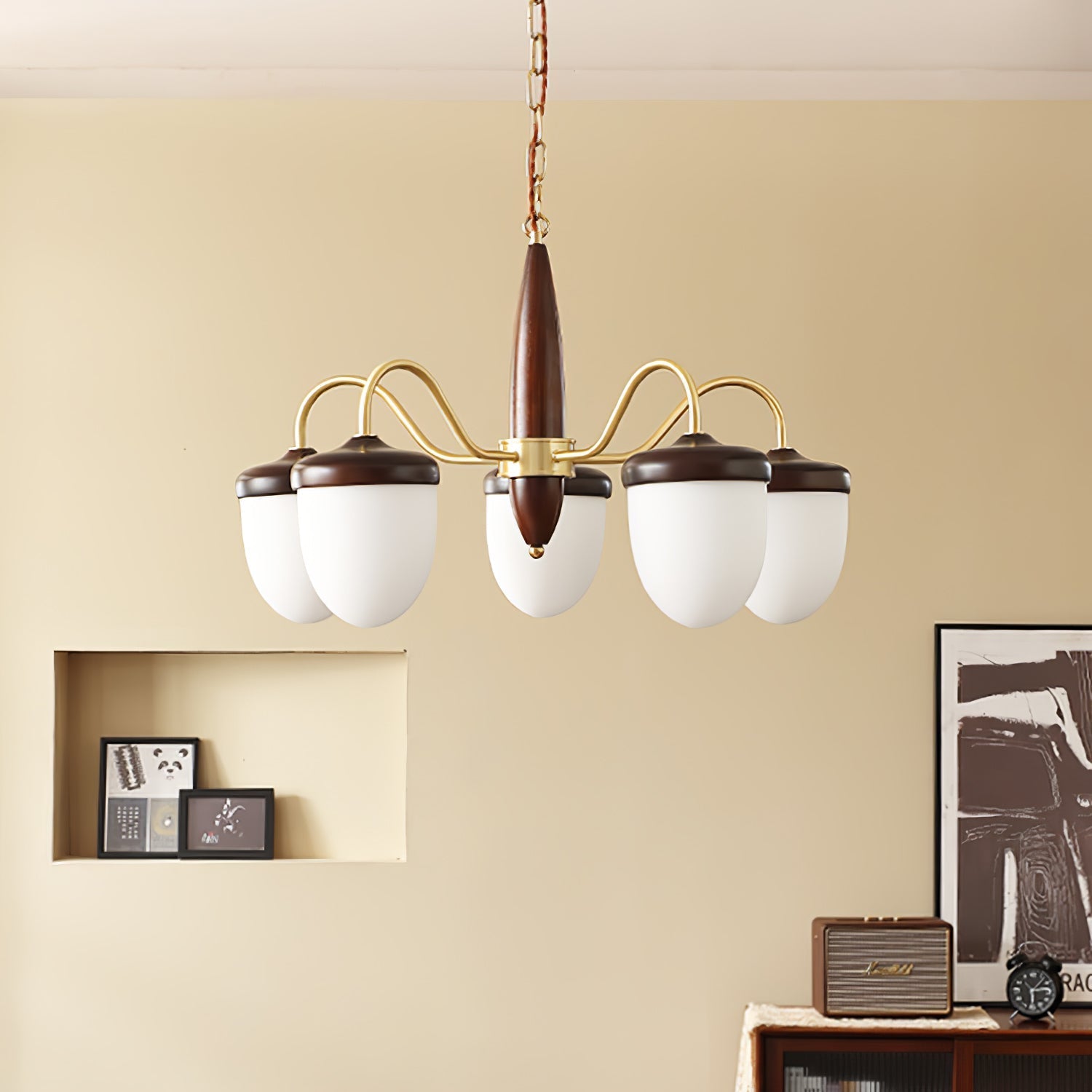 Aurora Chandelier Capsule Arm Rustic-Neutral Decor