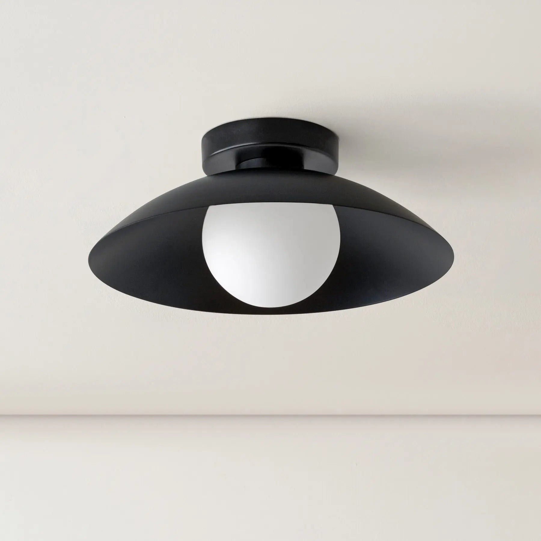 Arisha Modern Flush Mount Ceiling Light Black Red Pink Yellow Bedroom - Neutral Decor