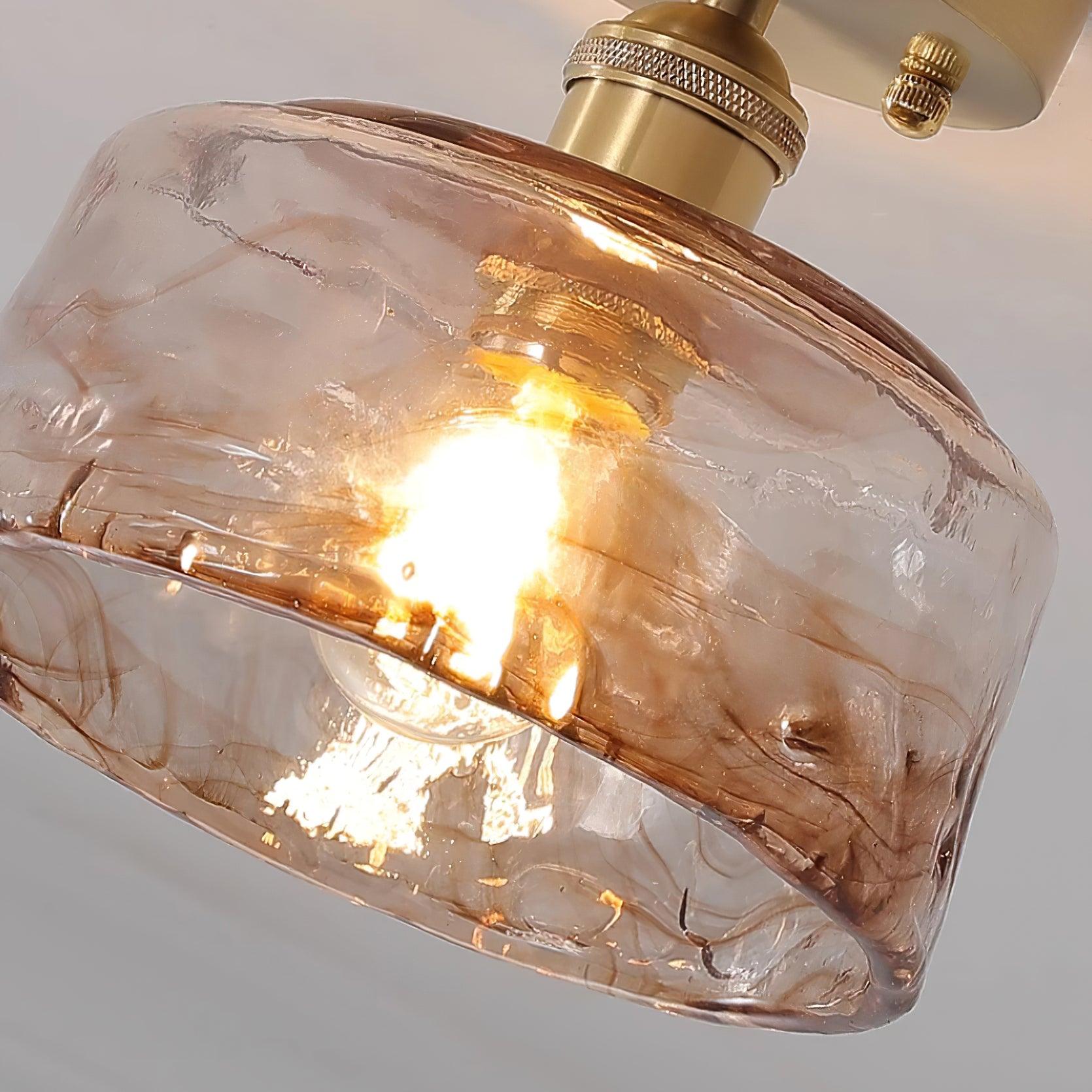 Calviro Ceiling Light Amber Glass Swirl Modern-Neutral Decor