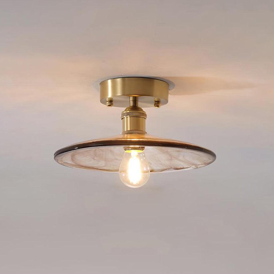 Calviro Ceiling Light Amber Glass Swirl Modern-Neutral Decor