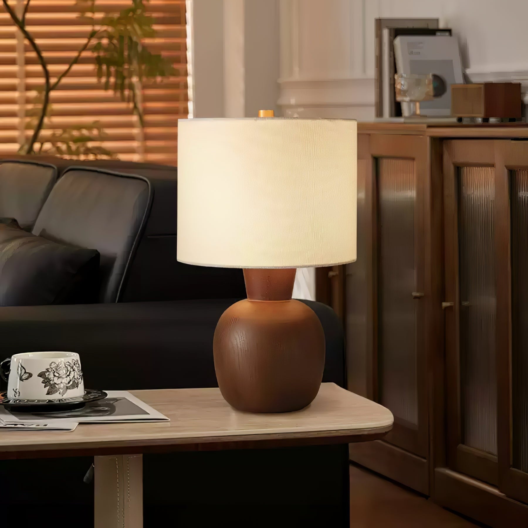 Joan Minimalist Wood Table Lamp-Neutral Decor