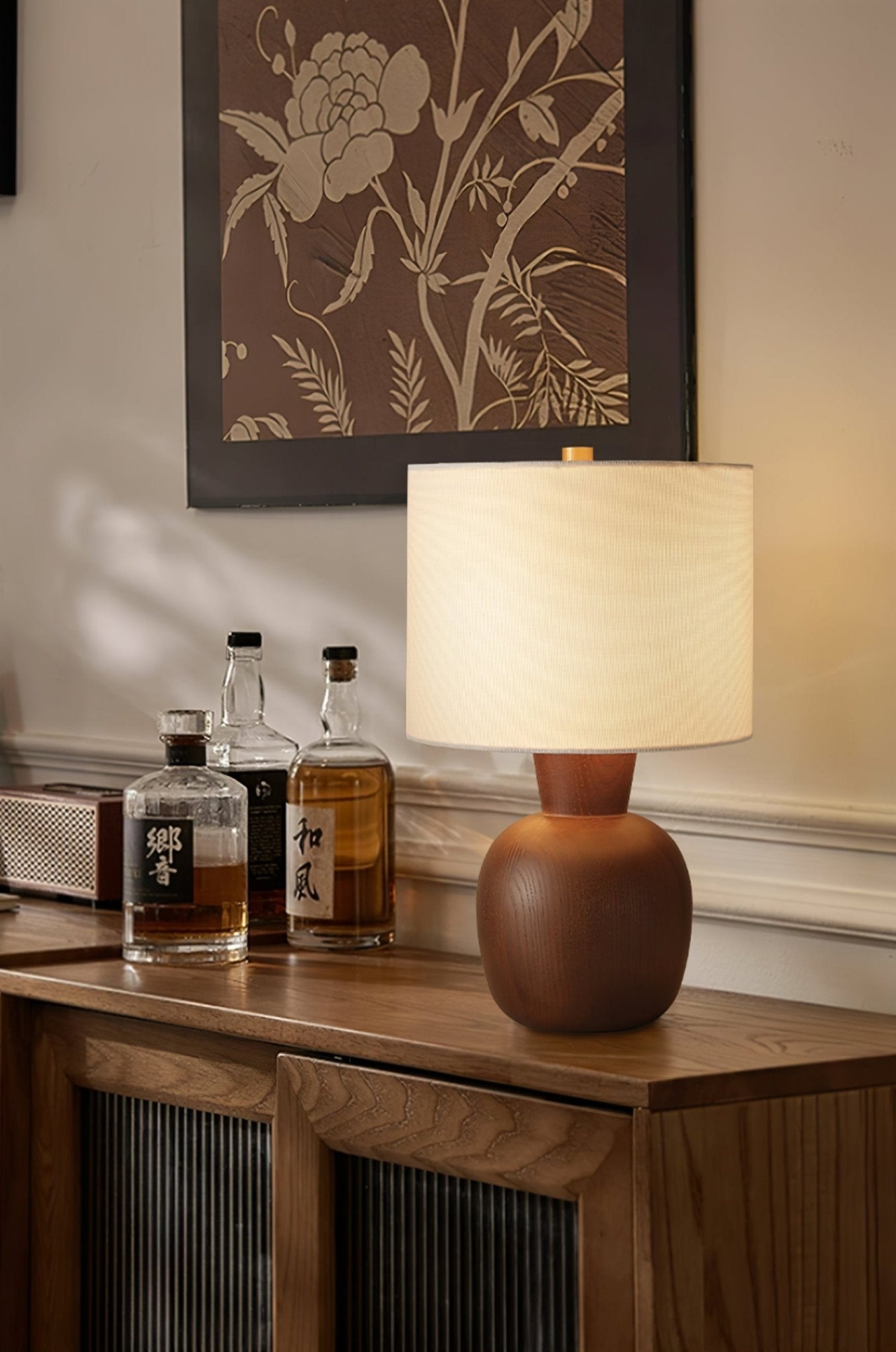 Joan Minimalist Wood Table Lamp-Neutral Decor