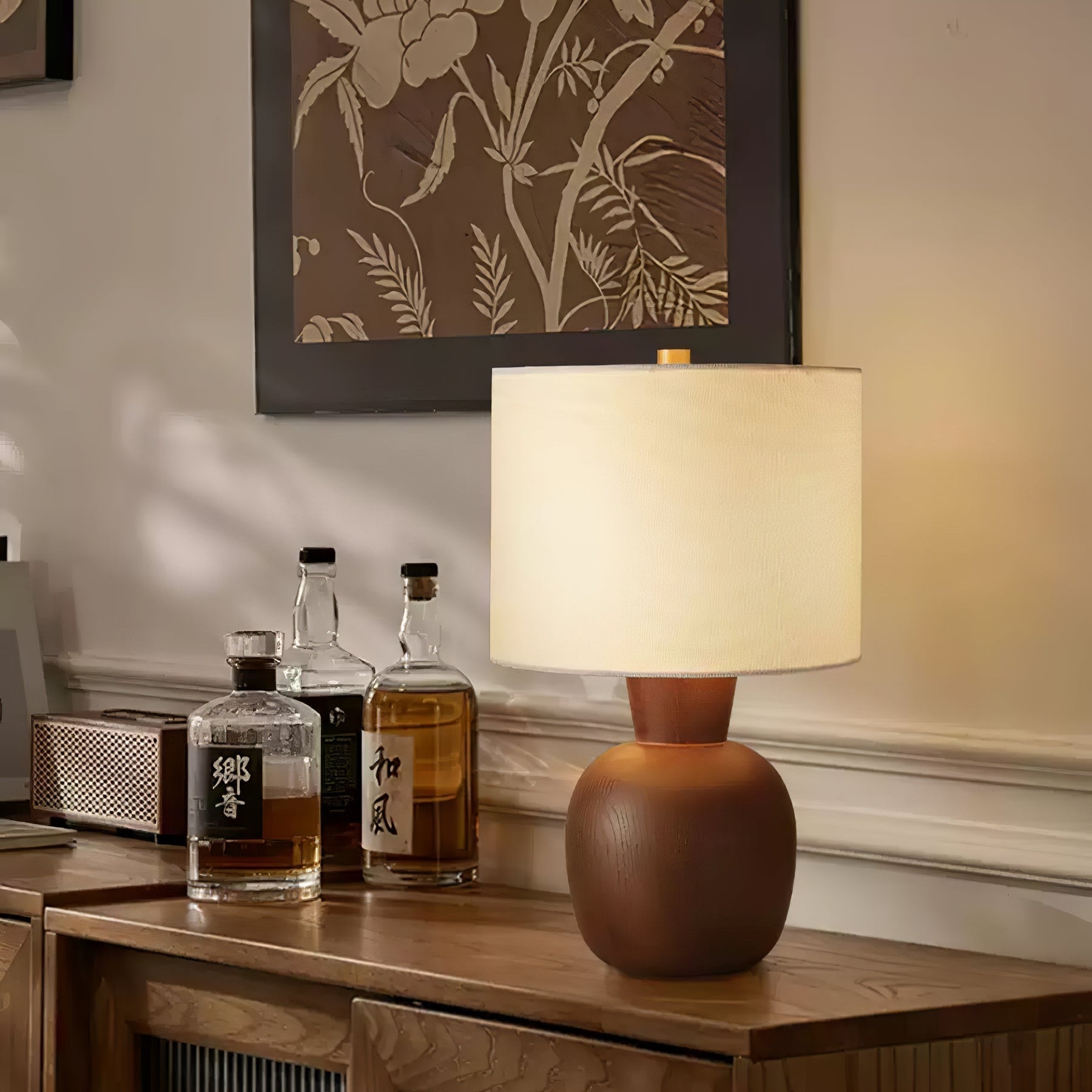 Joan Minimalist Wood Table Lamp-Neutral Decor