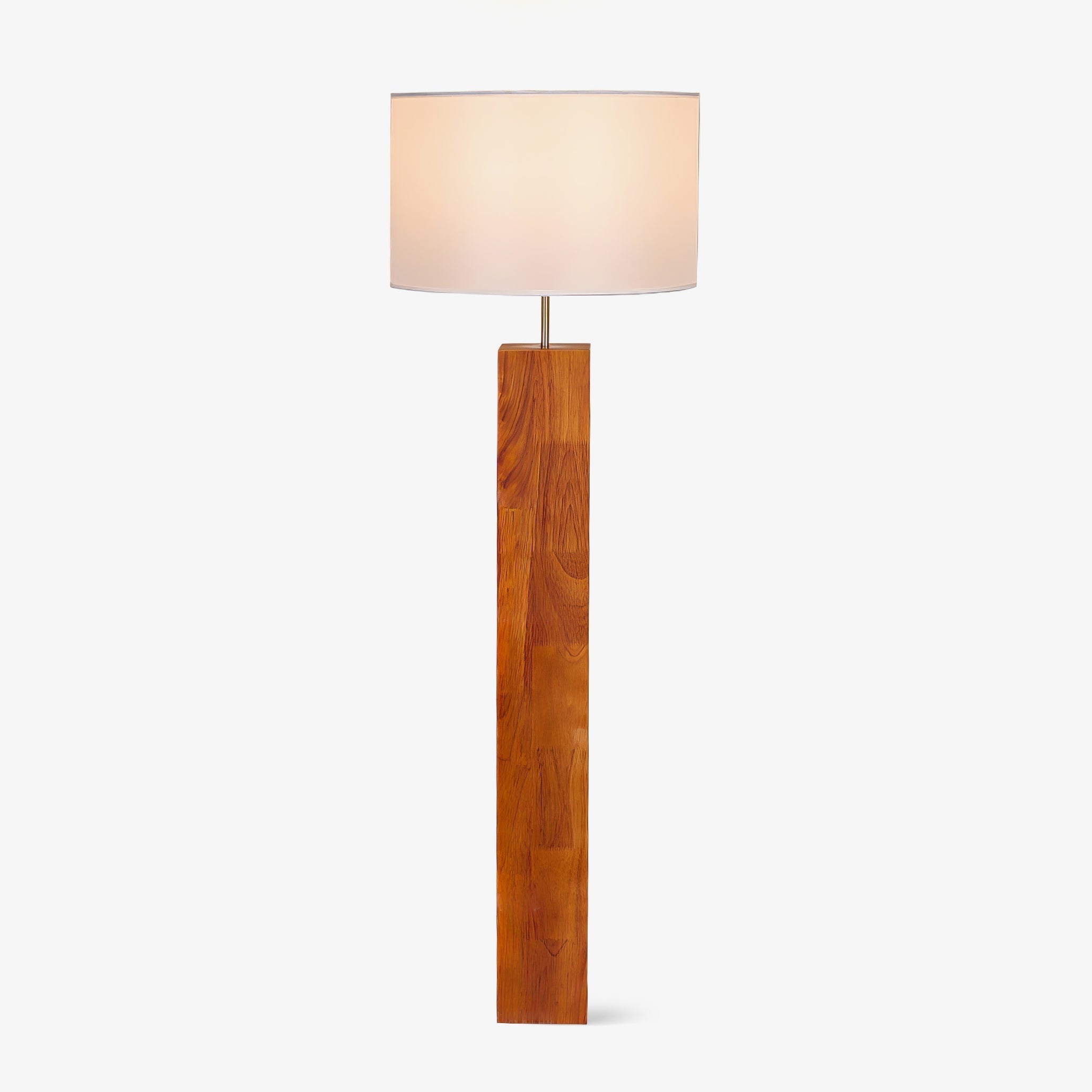 Timberline Fabric & Wood Floor Lamp-Neutral Decor