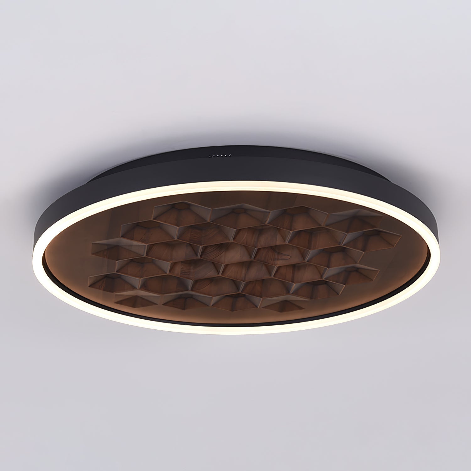 Cevynira Textured Bronze Flush Mount-Neutral Decor