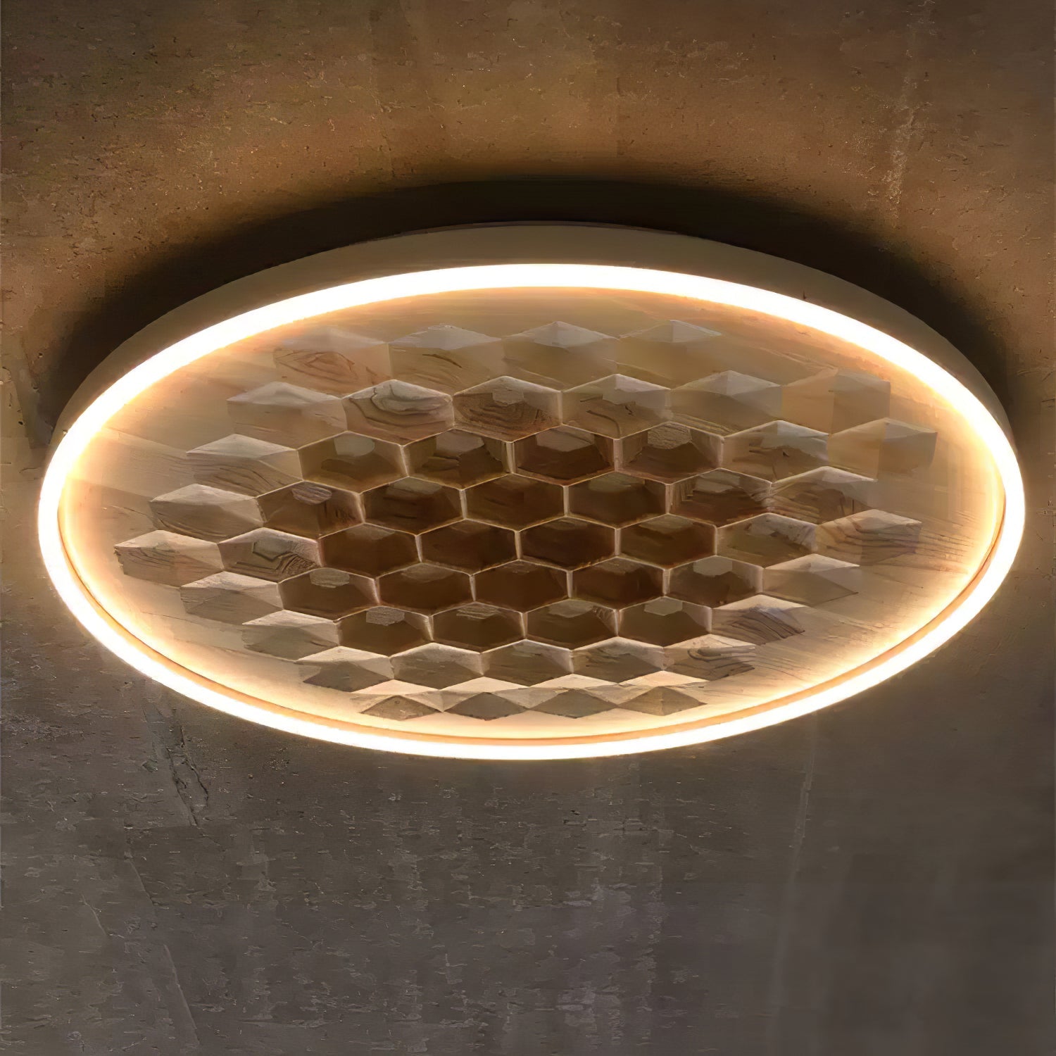 Cevynira Textured Bronze Flush Mount-Neutral Decor