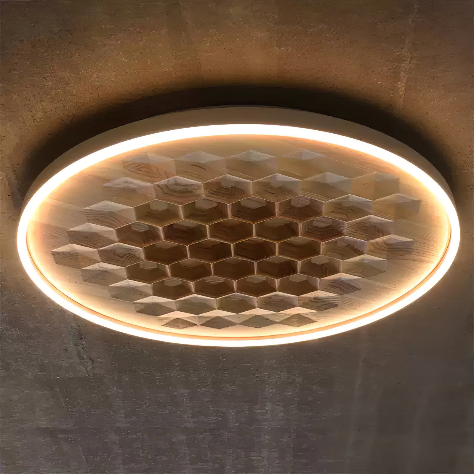 Cevynira Textured Bronze Flush Mount-Neutral Decor