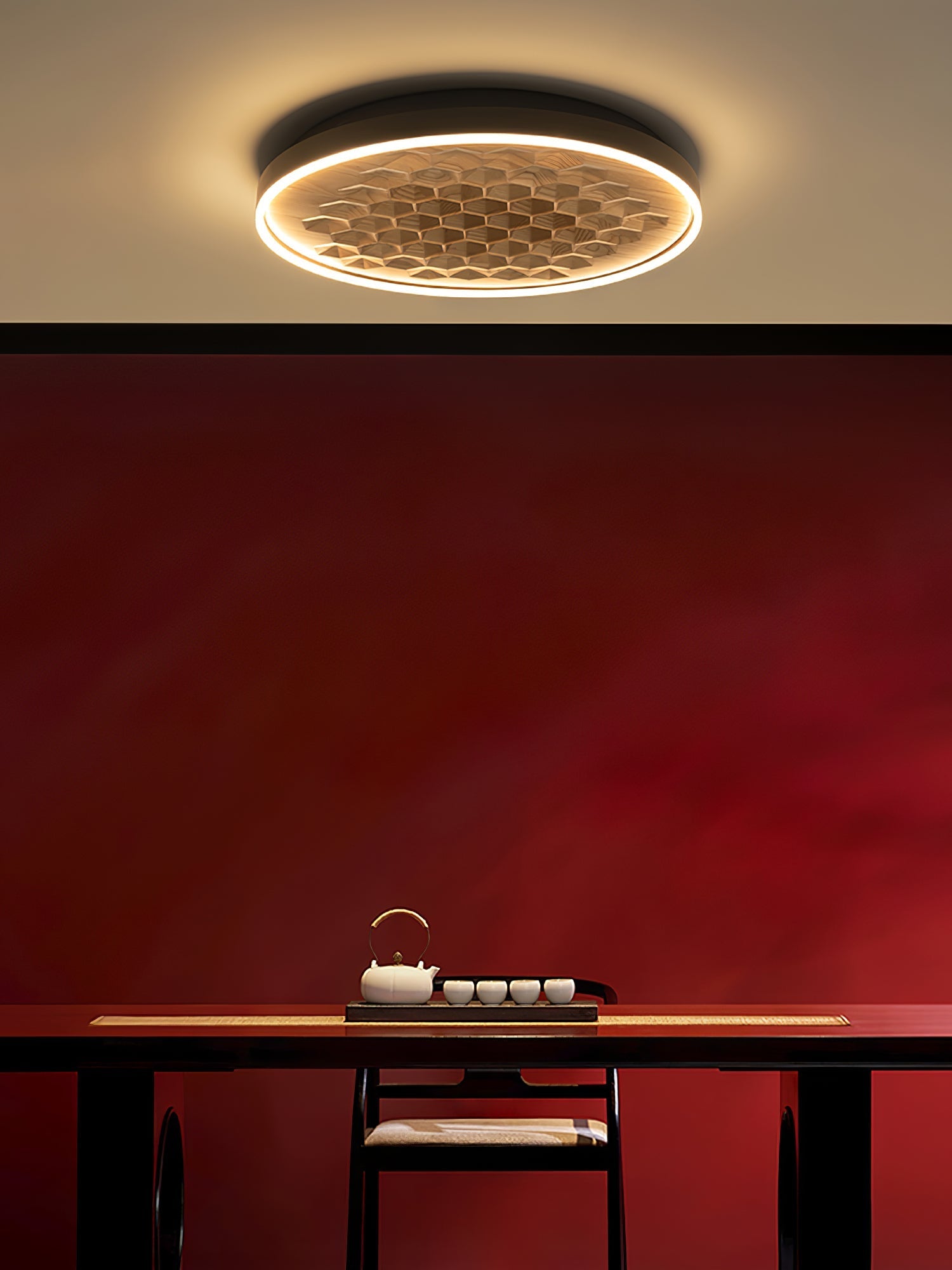 Cevynira Textured Bronze Flush Mount-Neutral Decor