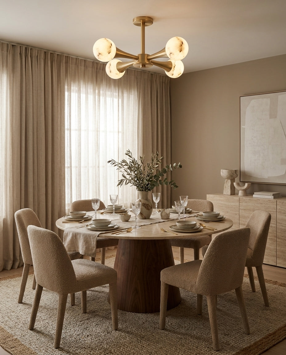Pemberwick Alabaster Flush Mount Ceiling Light