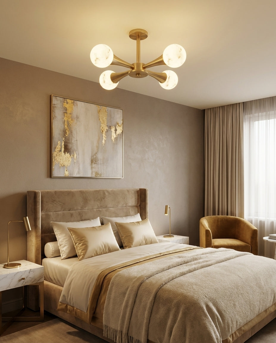 Pemberwick Alabaster Flush Mount Ceiling Light