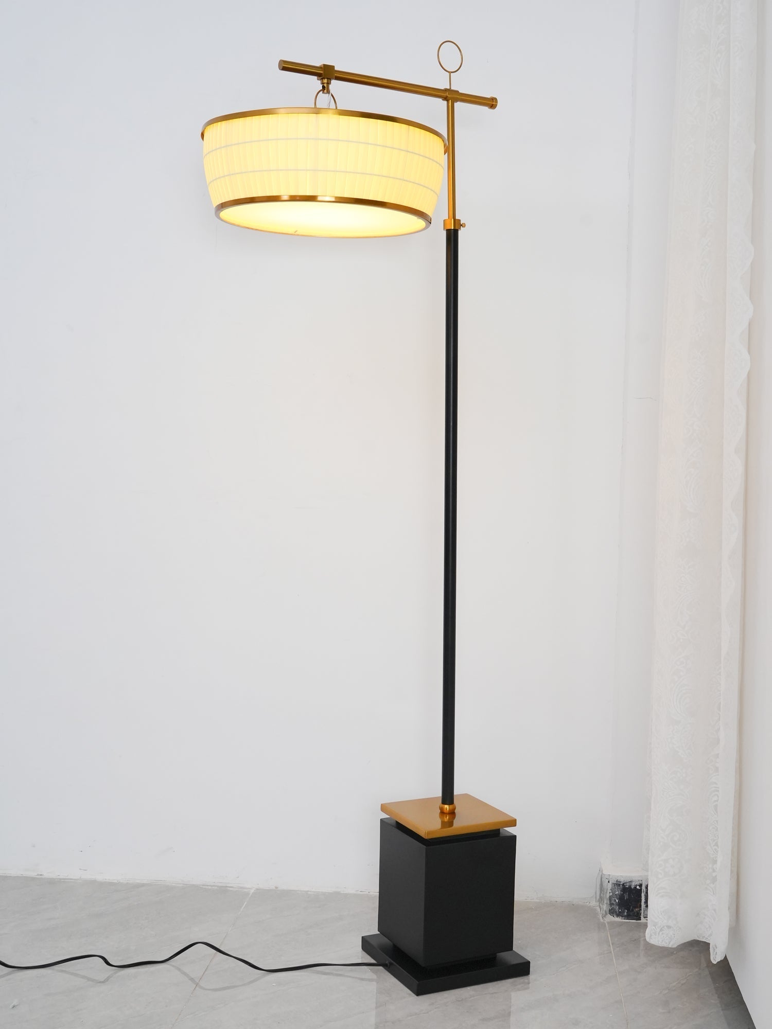 Socor Modern Fabric Floor Lamp-Neutral Decor