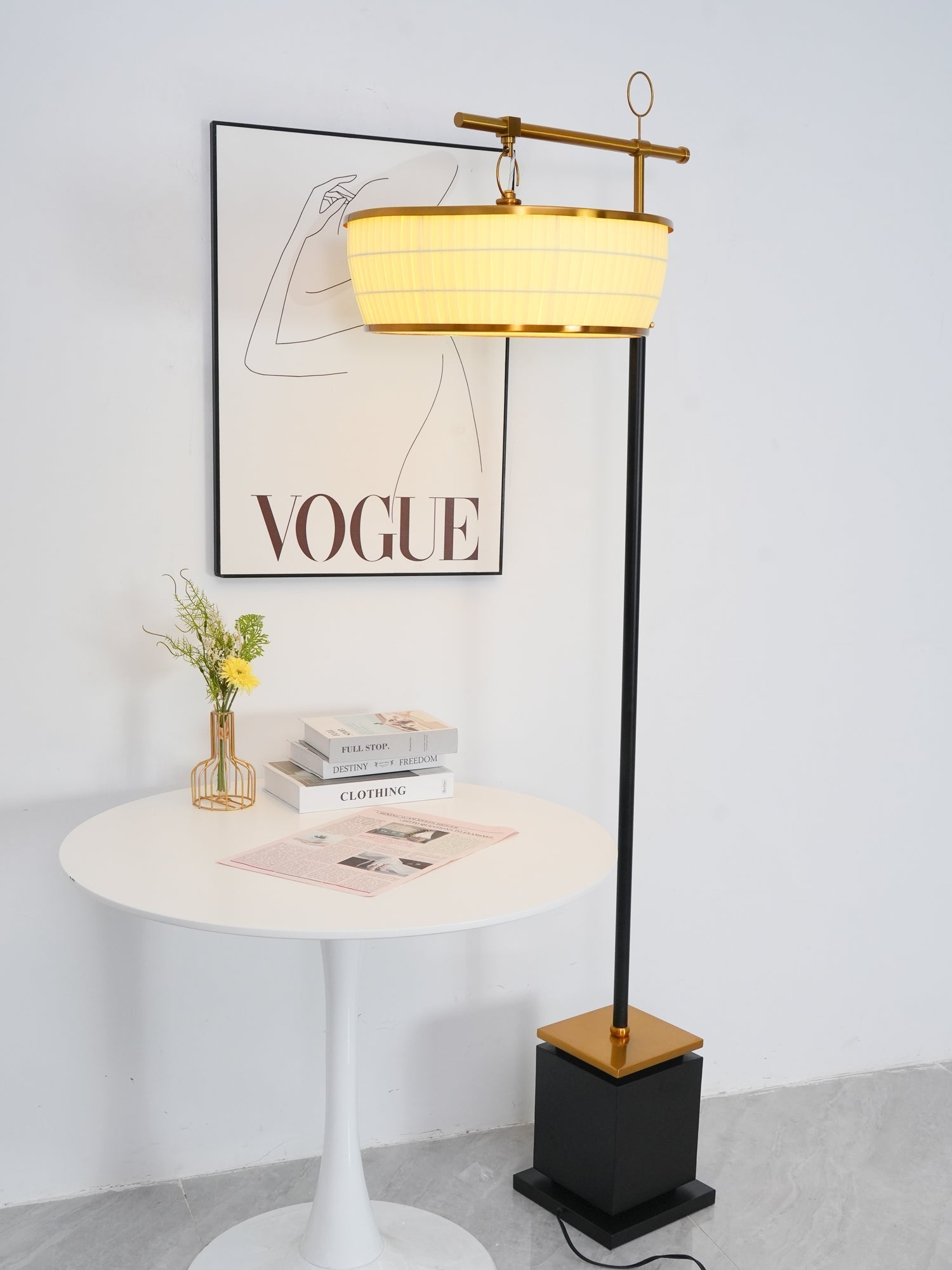 Socor Modern Fabric Floor Lamp-Neutral Decor