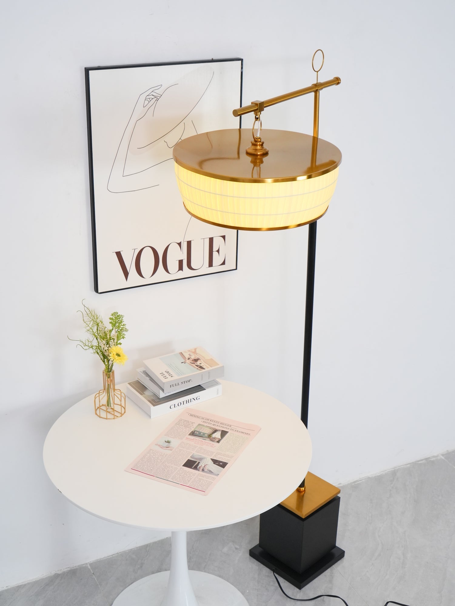 Socor Modern Fabric Floor Lamp-Neutral Decor