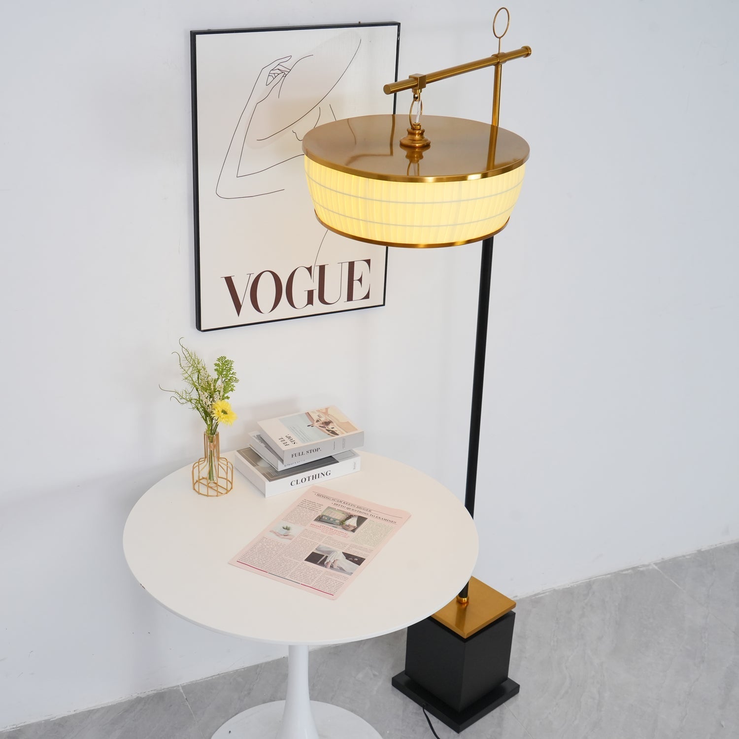 Socor Modern Fabric Floor Lamp-Neutral Decor