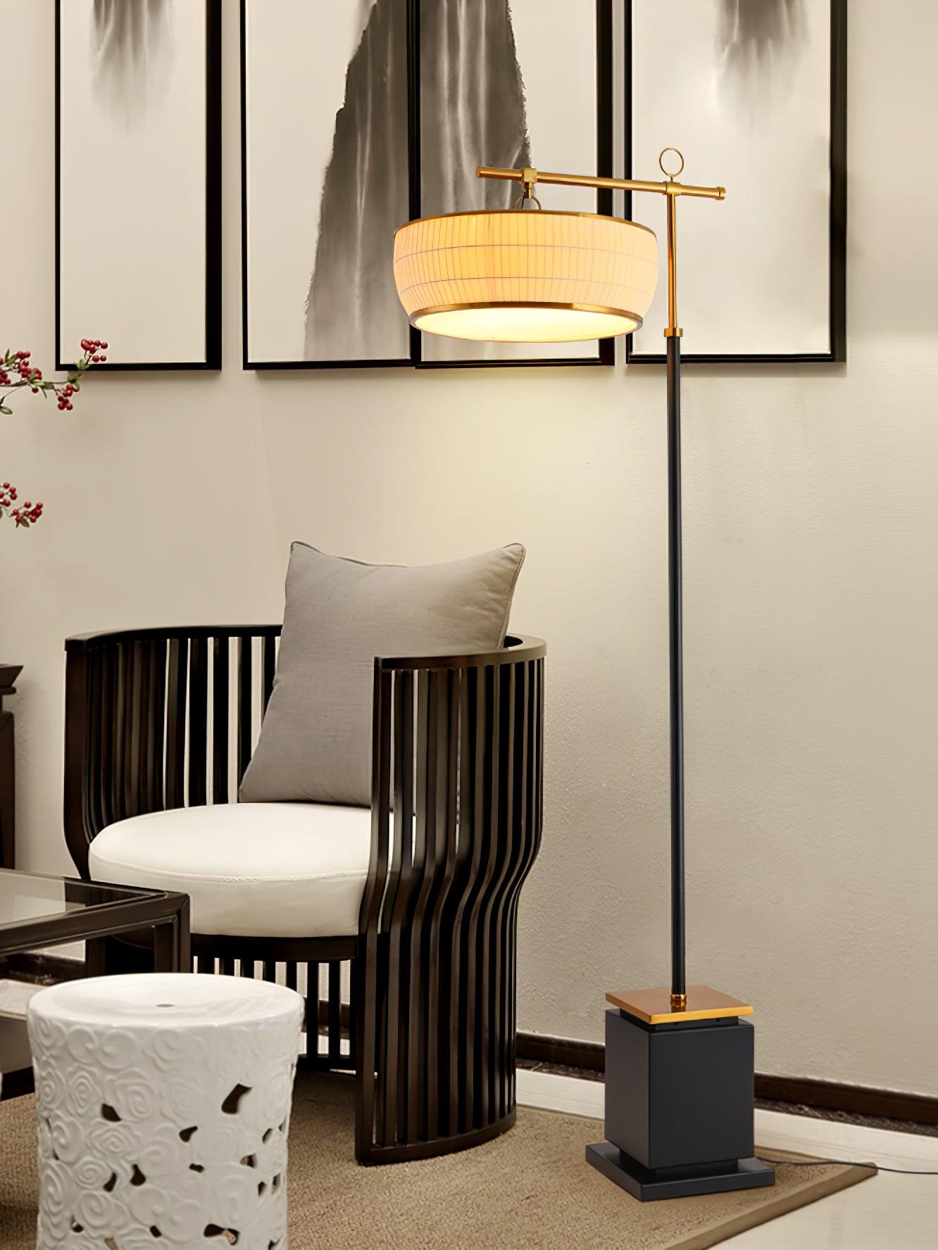 Socor Modern Fabric Floor Lamp-Neutral Decor