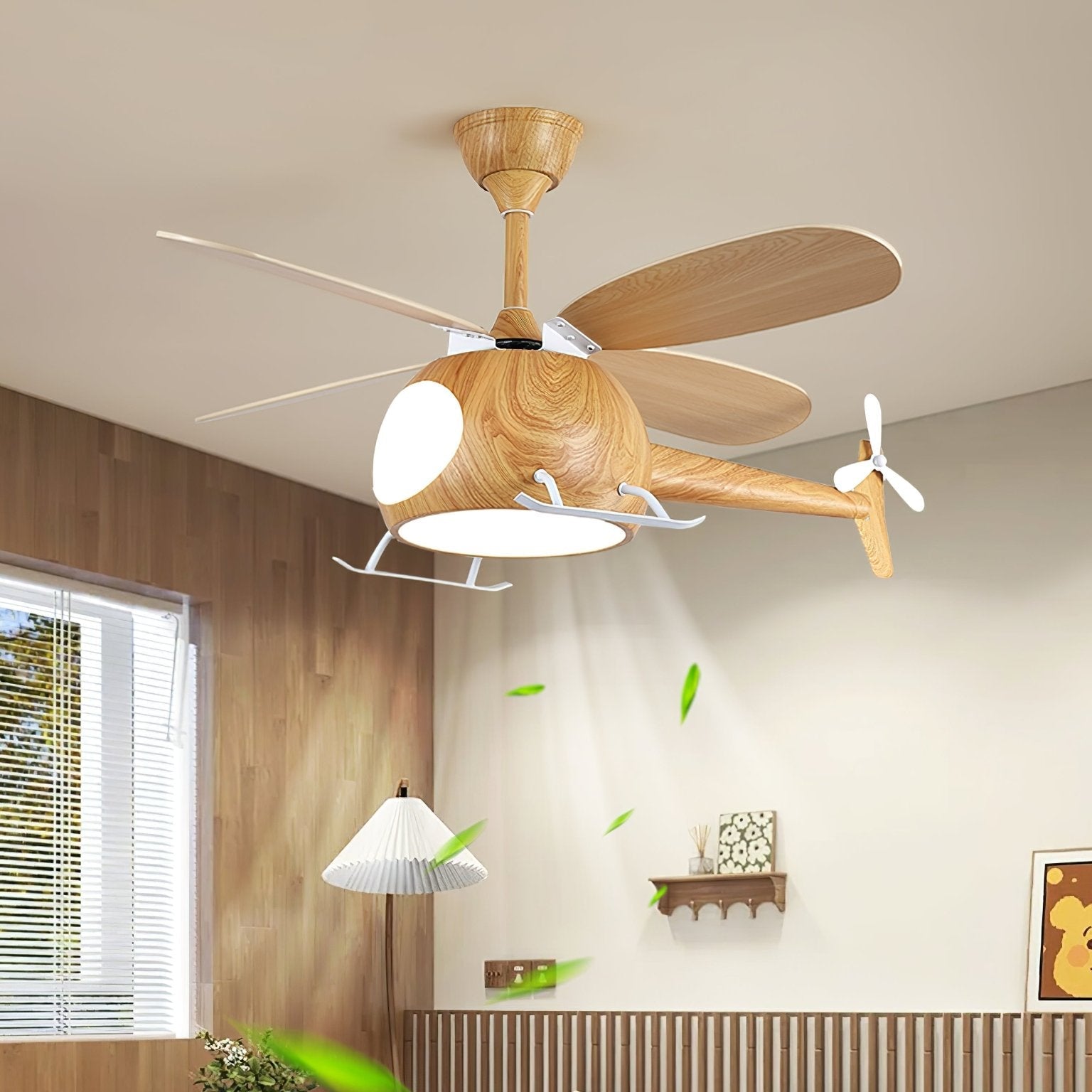Aviara Modern Wood Ceiling Fan Light-Neutral Decor