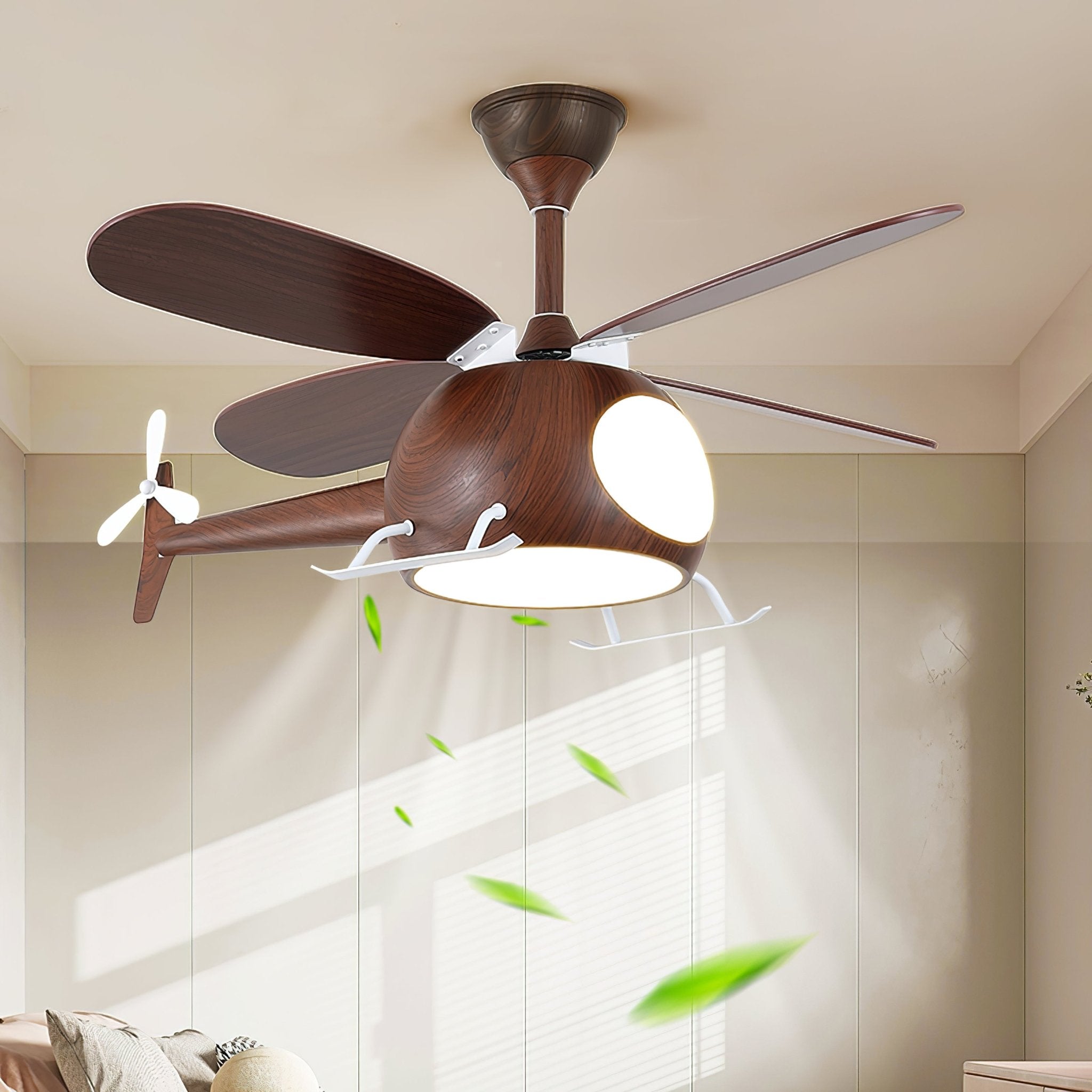 Aviara Modern Wood Ceiling Fan Light-Neutral Decor