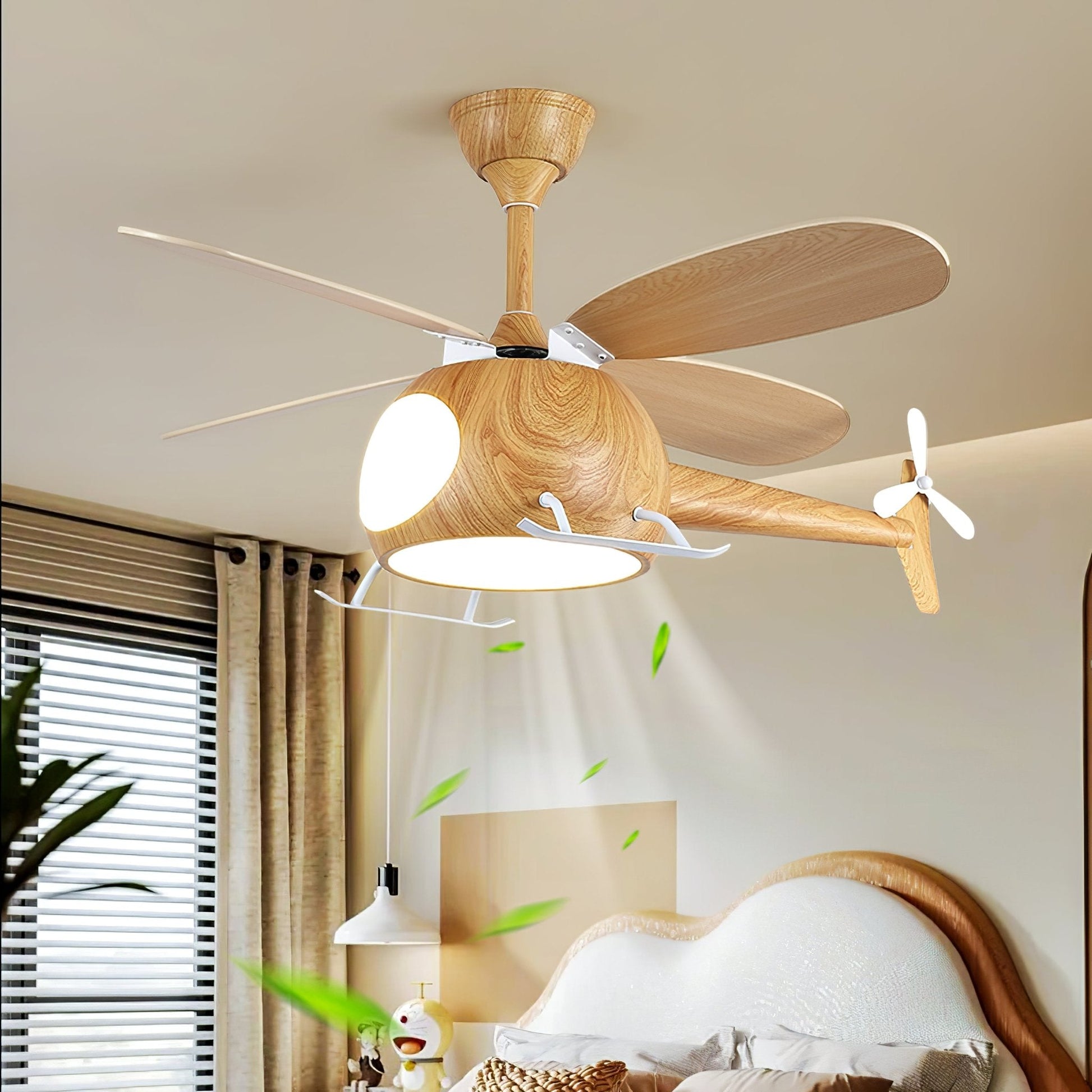 Aviara Modern Wood Ceiling Fan Light-Neutral Decor