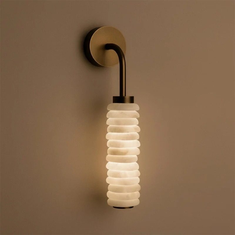 Helix Alabaster Wall Lamp-Neutral Decor