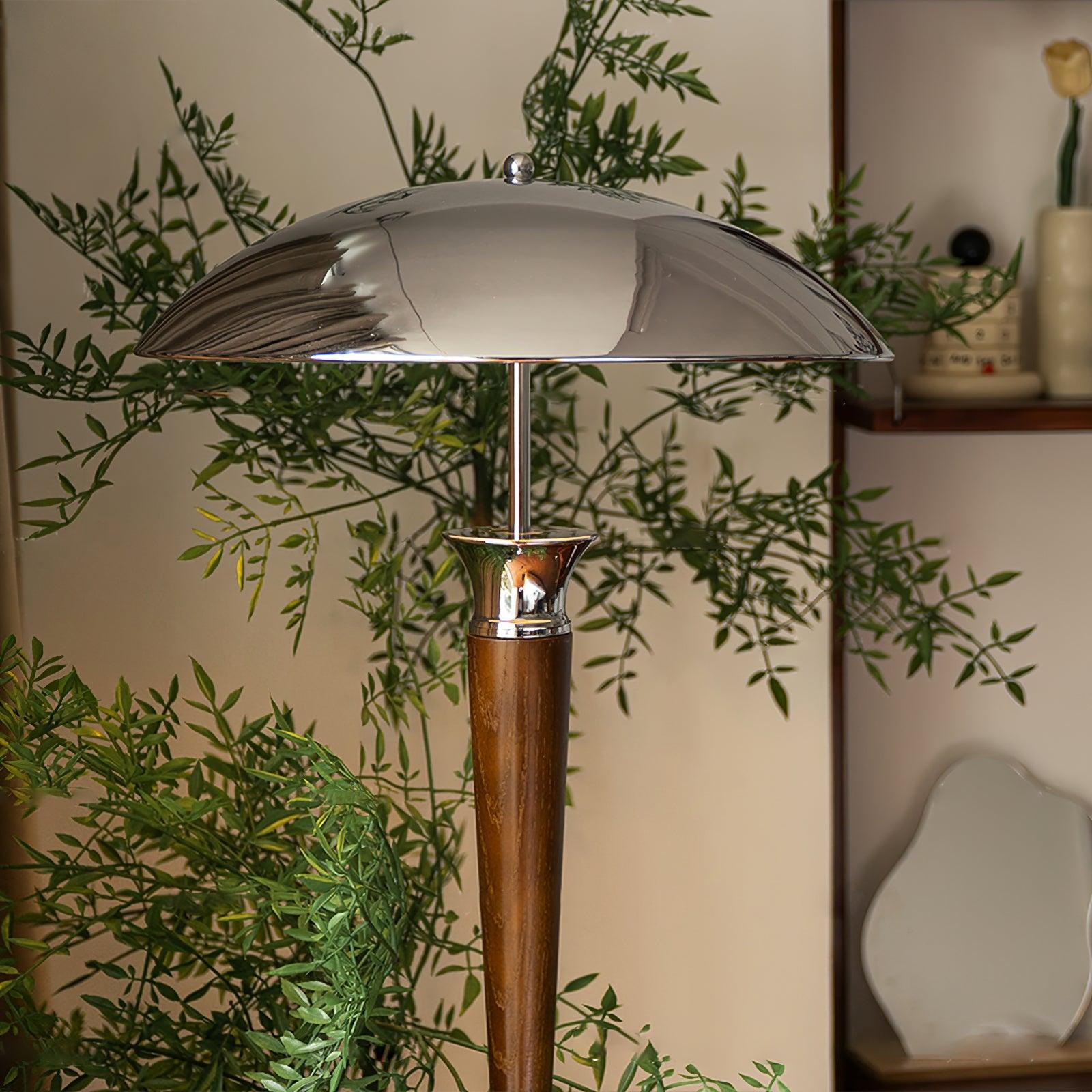 Faye Retro Chrome Floor Lamp-Neutral Decor