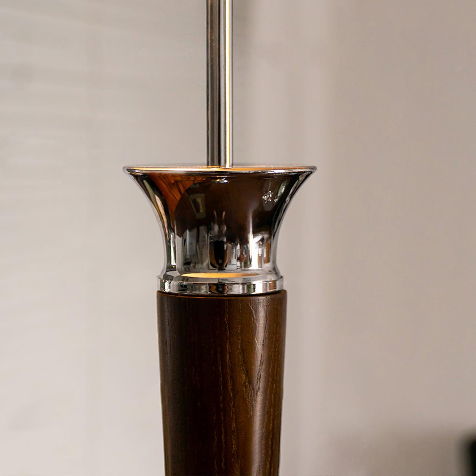 Faye Retro Chrome Floor Lamp-Neutral Decor