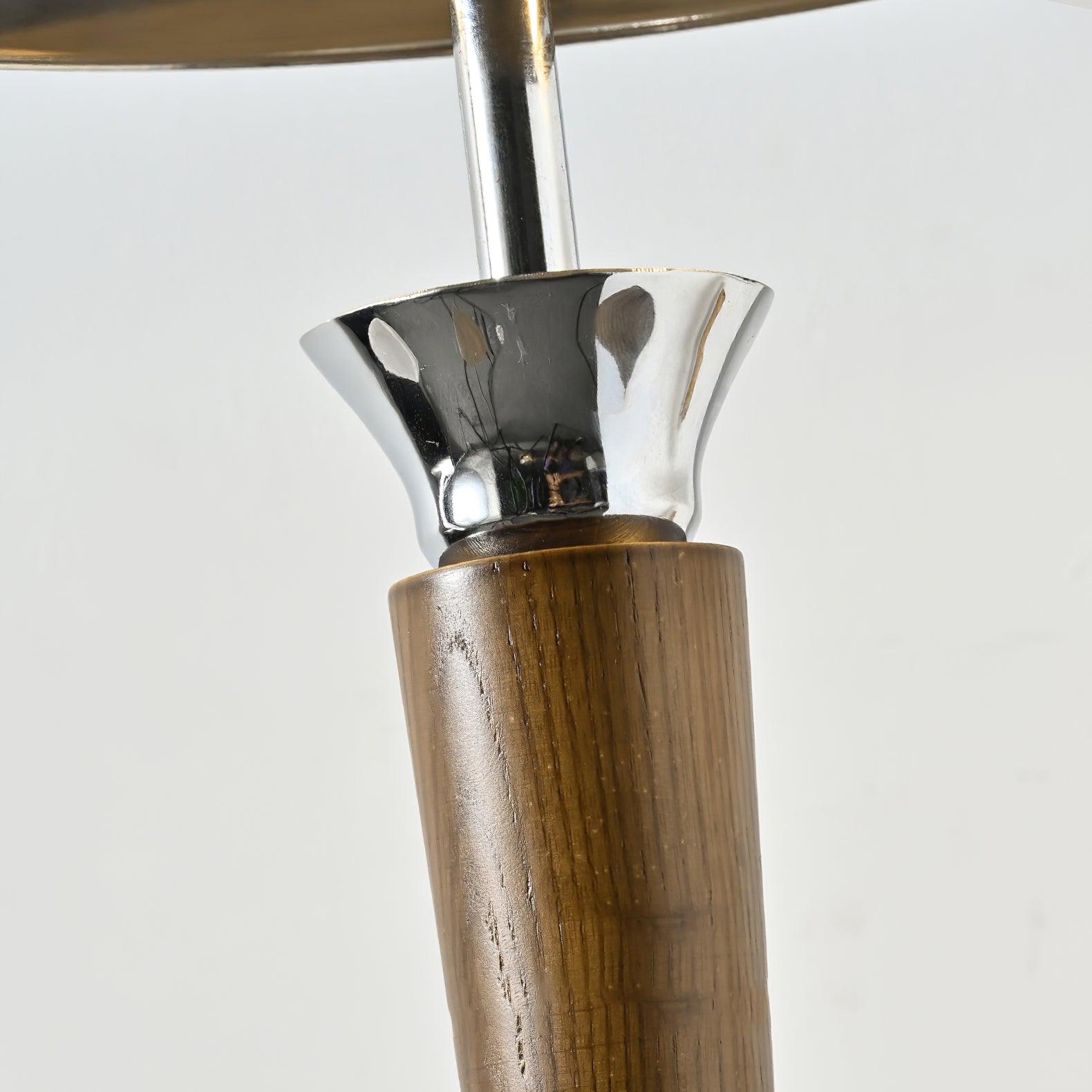 Faye Retro Chrome Floor Lamp-Neutral Decor