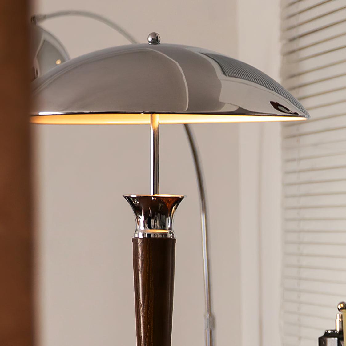 Faye Retro Chrome Floor Lamp-Neutral Decor
