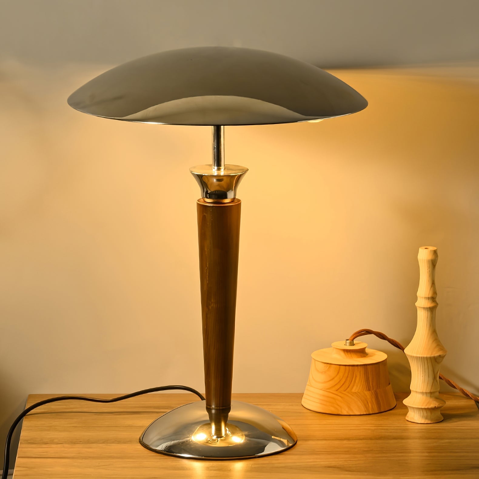 Orion Luxe Helmet Table Lamp-Neutral Decor