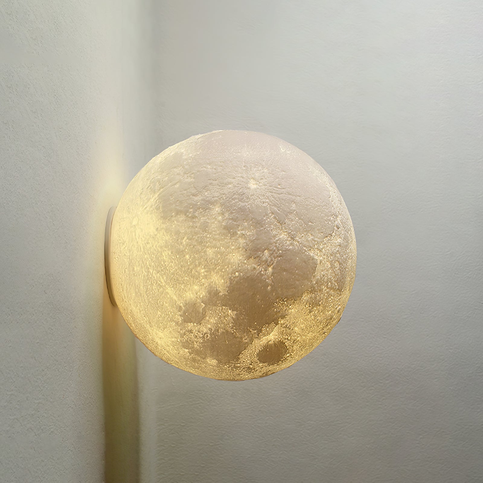 Brivel Nordic Art Moon 3D Plastic Wall Lamp-Neutral Decor