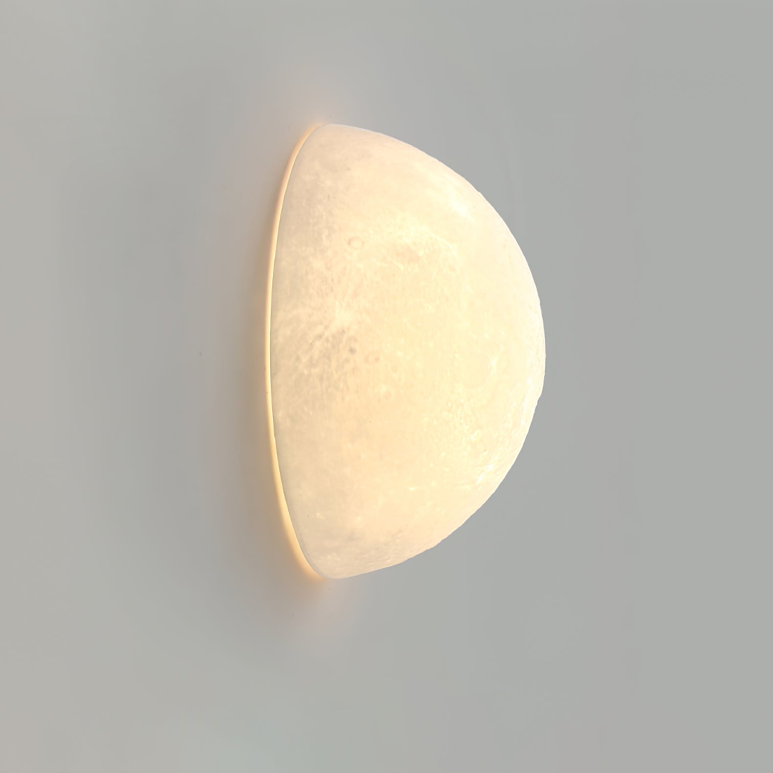 Brivel Nordic Art Moon 3D Plastic Wall Lamp-Neutral Decor